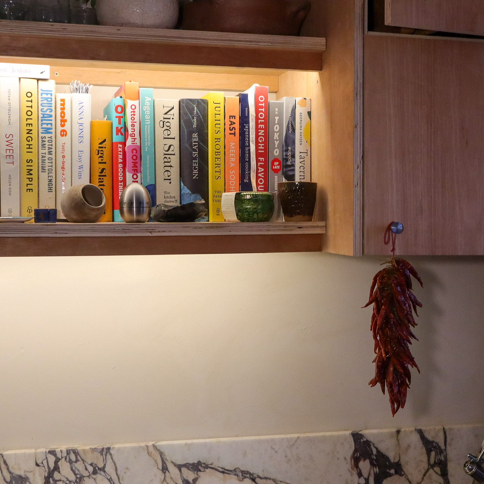 Custom kitchen with integrated joinery, Hackney Road