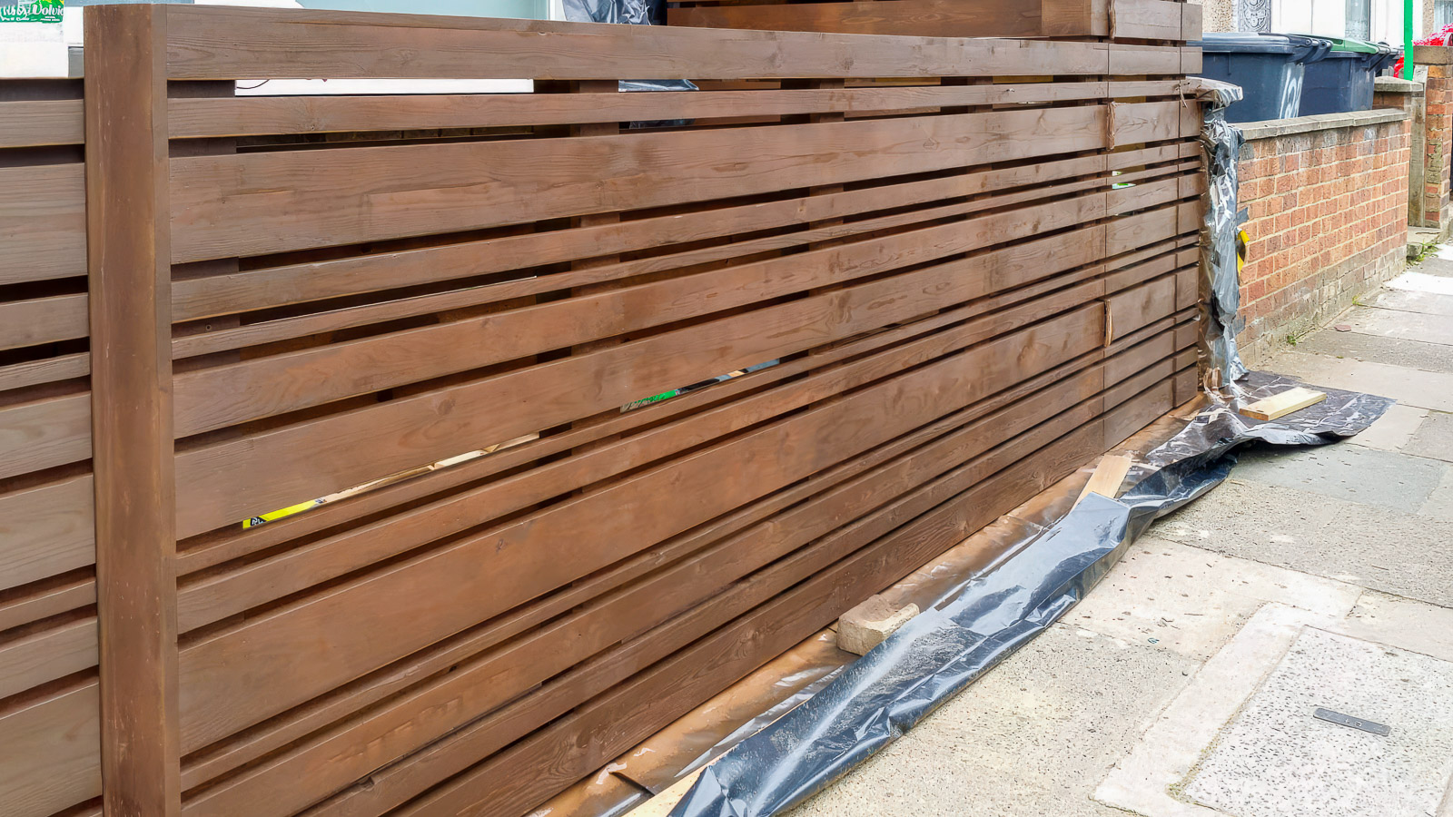 Custom timber front garden fence and gate, Napier Road