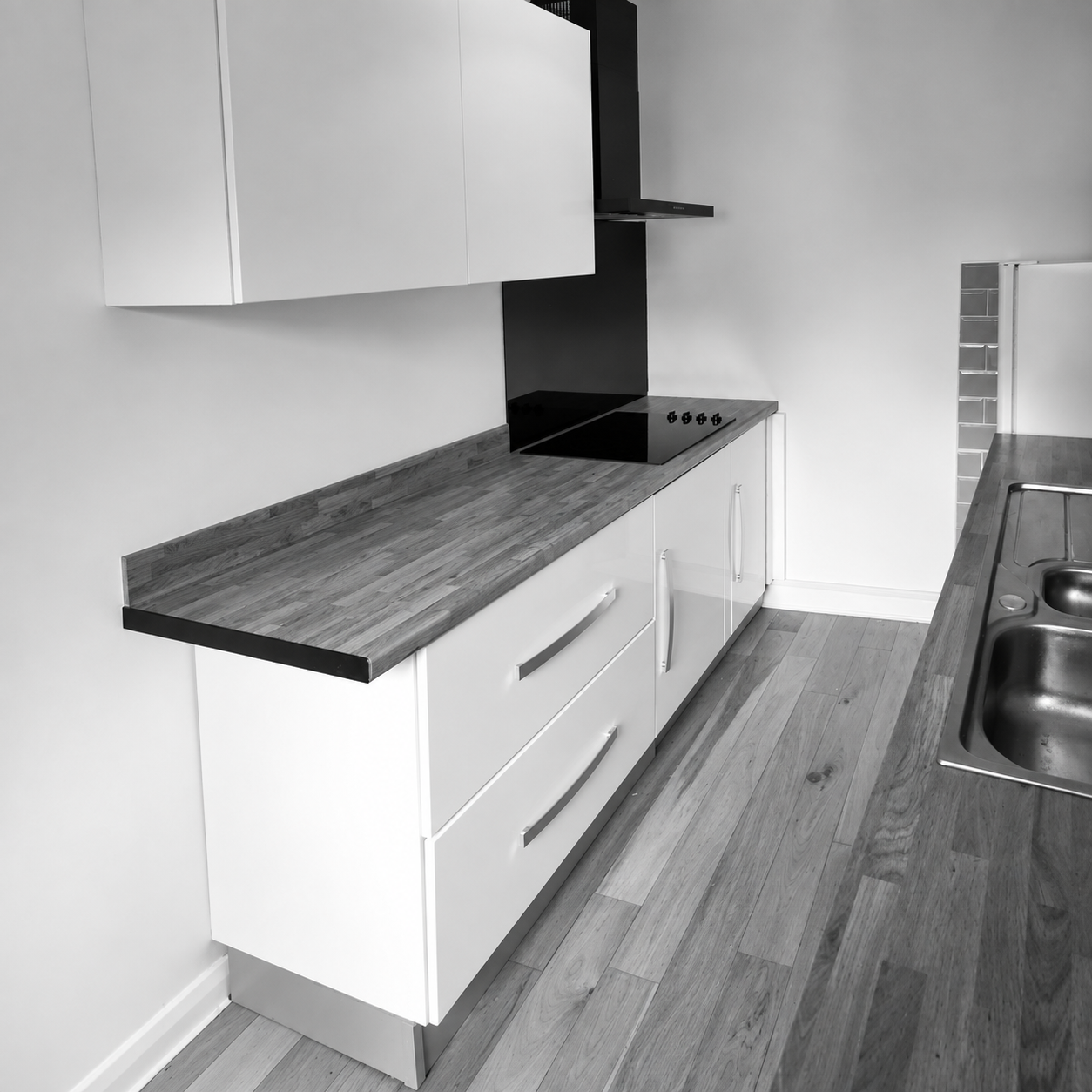 Monochrome Lordship Lane kitchen joinery